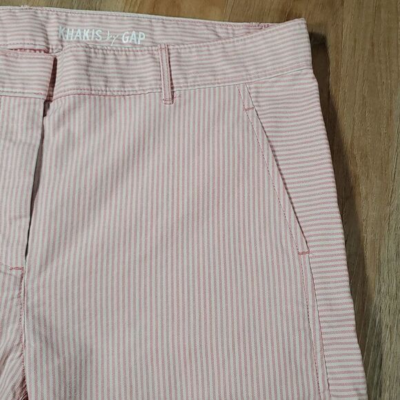 🔹️Gap Pink & White Striped Skinny Mini Pants Size 6/28 - Picture 7 of 12